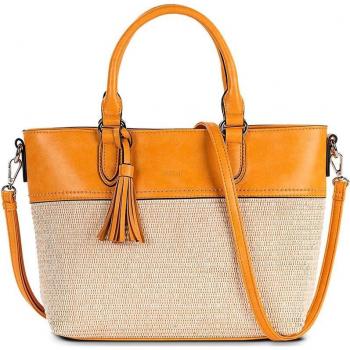 Bolso de mano SKPAT Estoril con bandolera en color mostaza