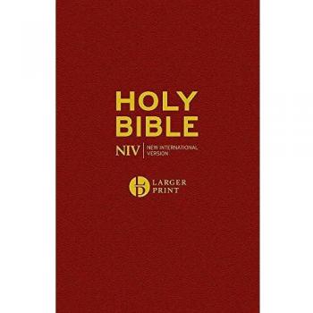 Biblia de tapa dura burdeos con letra grande NIV