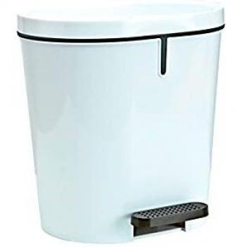 Denox DEN098 Pedalbin Oval 8 litros, Blanco, 280x230x286 mm
