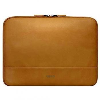 Funda Blanda para Tablet y Portátiles de 10 a 12,5, Funda Acolchada con Elásticos de Sujeción, Cuero PU, Resistente al Agua, Laptop Sleeve, Camel