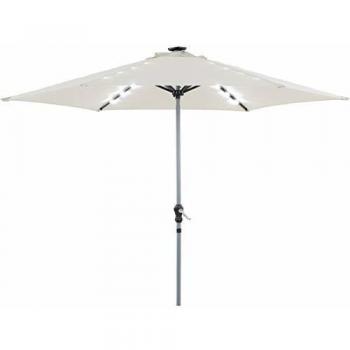 Parasol Jardin LED ALU Sol Luxe - Redondo - Ø 3m - Crudo