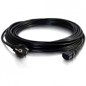 C2G Cable de Alimentación 10m - Conector Macho/Hembra, Color Negro