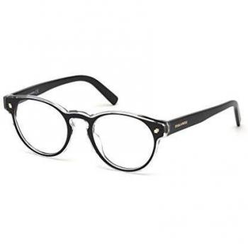 DSQUARED2 Gafas anteojos DQ5282 001 marco negro de plástico con un tamaño de 50 mm par de unisex gafas