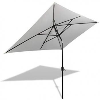 Sand White Rectangular Garden Parasol 200 x 300 cm