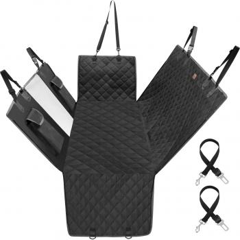 Cubierta de asiento de coche impermeable para perros 147x137cm, a prueba de agua y arañazos, visibilidad universal