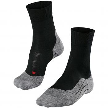 Falke RU4 Wool Running Socks for Men - Black 42-43