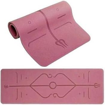 Esterilla yoga TPE ecológica para gimnasio con líneas de alineación, superficie texturizada antideslizante y amortiguación óptima, alfombrilla de entrenamiento antideslizante con bolsa de transporte
