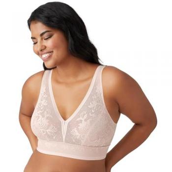 Wacoal Women's Net Effect Soft Cup Bralette - Rose Dust - Size 40