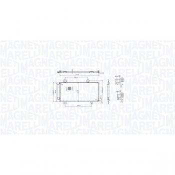 Condensador de aire acondicionado MAGNETI MARELLI 350203104100 con secador integrado