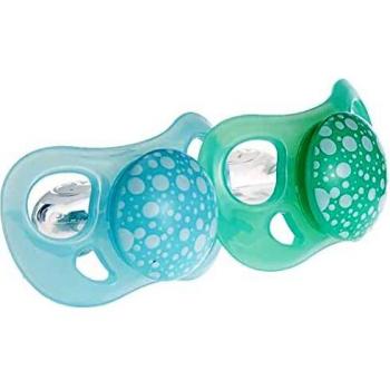Twistshake Chupete Duo 6+ Meses Azul y Verde, Pack de 2