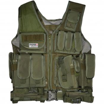 Swiss Arms 604051 - Chaleco táctico de airsoft, color blanco