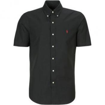 Polo Ralph Lauren Men's Short Sleeve Solid Poplin Shirt in Black