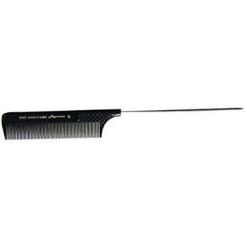 Peine de cola de rata Hercules Sagemann modelo 6740, 23.5 cm, metal fino, con mango, ideal para peinados precisos y secciones del cabello