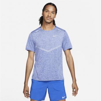 Nike Dri-Fit Rise 365 Men's Short Sleeve Running Shirt - Blue, Size S
