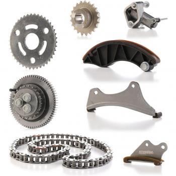 Juego de cadena de distribución FEBI BILSTEIN 108993 - Kit de cadena de distribución que incluye cadenas de control para árbol de levas, rieles deslizantes y tensor de cadena, compuesto por 1 pieza
