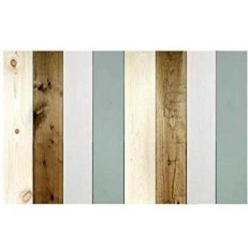 Decowood - Cabecero Vintage para Cama de Dormitorio, Madera de Pino, Combinado Multicolor Verde Azulado - Fabricado a Mano en España - Medidas 160 x 80 cm
