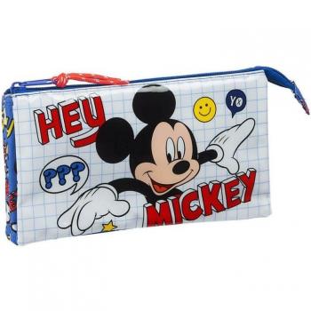Estuche Portatodo Triple Mickey Disney 22x12x3cm