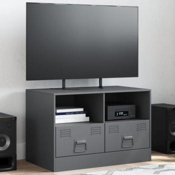 Mueble TV de acero antracita 67x39x44 cm