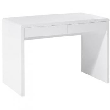 Escritorio MDF Blanco Lacado con 2 Cajones - Modelo Vacela