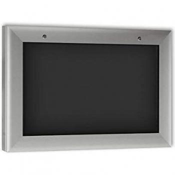 Vitrina para interiores y exteriores Kaiserkraft 518943, formato horizontal, apertura de puerta 180° hacia abajo, tamaño DIN A2