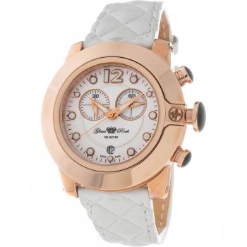 Reloj Mujer Glam Rock GR32166R (Ø 44 mm) - Características: Diseño elegante, caja de acero inoxidable, diámetro de 44 mm, resistente al agua, correa de piel, movimiento de cuarzo