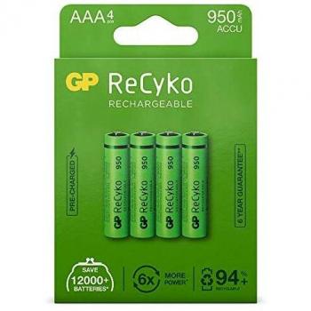 Baterías Recargables AAA ReCyko+ NiMH 950 mAh - Paquete de 4 Piezas