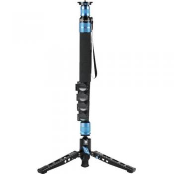 Sirui P-325FS Carbon Fiber Monopod with Feet, 5 Sections, Max Height 55 (140cm), Load Capacity 22 lbs (10kg)
