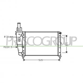 Radiador de refrigeración del motor PRASCO FT132R001