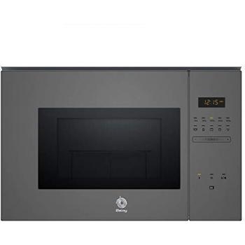 Balay 3CG5172A0 - Microondas integrable Serie Cristal, Capacidad 20 Litros, Con Grill, Color Gris Antracita