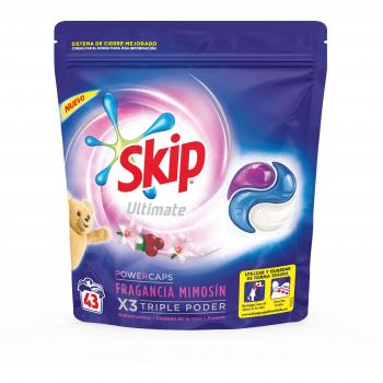 Skip Ultimate Triple Poder Fragancia Mimosín Detergente Cápsulas para Lavadora - Paquete de 3 x 43 lavados - Total: 129 lavados