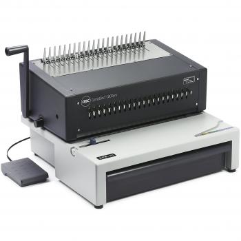 Encuadernadora eléctrica de peine GBC C800Pro, capacidad para 450 hojas, color gris/negro