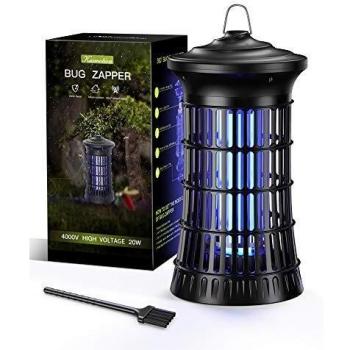 Kasmotion Lámpara Antimosquitos Eléctrico,20W UV LED Mosquito Lámpara Trampa,Aparato Antimosquitos para Insectos,Polillas, para Dormitorio,Salón,Cocina,Jardín