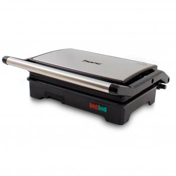 SUNTEC Plancha de contacto universal KGR-8373 compact [Ideal para bocadillos, sandwiches, etc., preparación sin grasas y baja en calorías, utilizar abierto y cerrado, máx. 750 W]