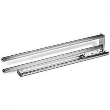 Toallero de aluminio TED de 2 brazos cromado pulido