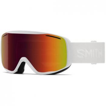 Máscara de Esquí Smith Rally con lente espejada ChromaPop Sun rojo, color blanco