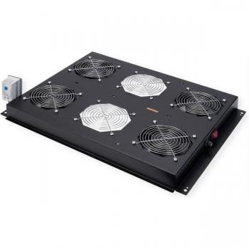 Unidad de ventilación de techo ROLINE 19, 4 ventiladores, con termostato, color negro