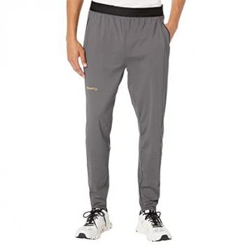 Craft Pro Hypervent Pants Hombre - Pantalones de entrenamiento, tejido ligero y transpirable, tecnología de ventilación avanzada, diseño ajustado para mayor comodidad y libertad de movimiento, color gris, talla L Slim