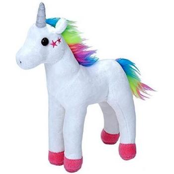 Wild Republic- Unicornio, Esponjoso, Peluche Cuddlekins Mini, White Stars, Blanco, 20 cm, Color