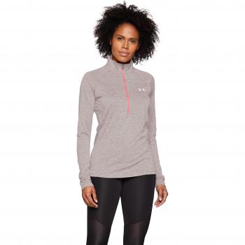 Under Armour Tech 1/2 Zip Twist Parte Superior del Calentamiento, Mujer, Gris, XS