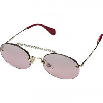 Miu Miu Women's 0MU 60TS Pale Gold/Pink Mirror/Silver Gradient One Size