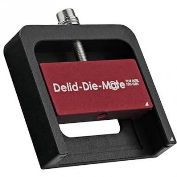 Thermal Grizzly Delid-Die-Mate Tool for Intel 13th & 14th Gen CPUs - Aluminum Construction - Black and Red Anodized