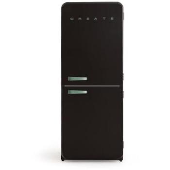 Frigorífico Combi Retro 401L No Frost R600a Negro/Verde 185cm