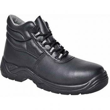 Bota de Seguridad Portwest Compositelite S1 Sin Metales, Suela Dual PU, Color Negro, Tamaño 36
