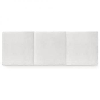 Cabecero de Terciopelo Acolchado Modular Alta Gama Moderno Sofisticado 160x50cm Blanco Visón para Cama 150/160