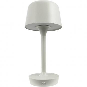Lámpara de mesa LED recargable Flow, crema, altura 25 cm