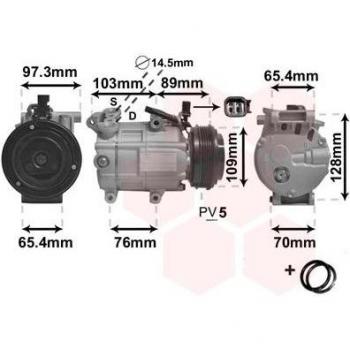 Compresor de aire acondicionado VAN WEZEL 1800K391