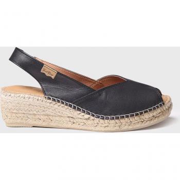 Toni Pons Alpargatas de cuña de mujer BERNIA-P de piel estilo peep toe
