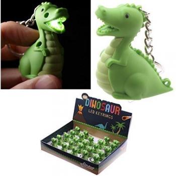 Portachiavi Llavero Sonoro Dinosaurio con luz LED y ruido