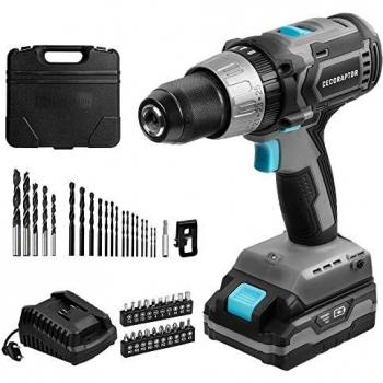 Cecotec Taladro Atornillador, Perforador y Percutor de Batería CecoRaptor Perfect Drill 2020 X-Treme. Batería 20 V y 2000 mAh, Velocidad 1800 rpm, Torque máximo de 50 Nm, 25+1+1 Posiciones