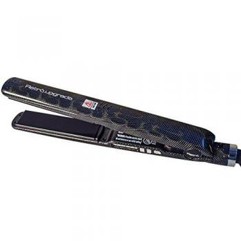 Retro Upgrade Plancha de pelo Plus Keratin Power 114CKER profesional, color gris y negro